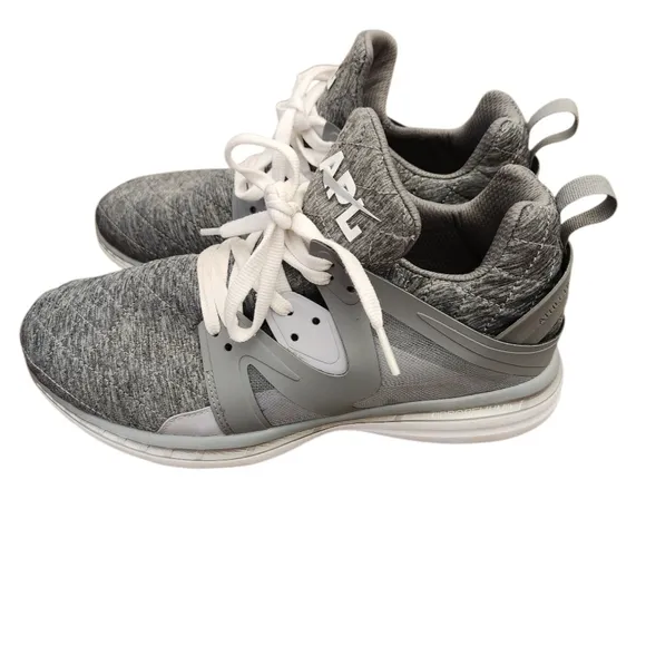 APL Athletic Propulsion Labs Ascend Quilted Gray &amp; White Sneakers Women SZ 10