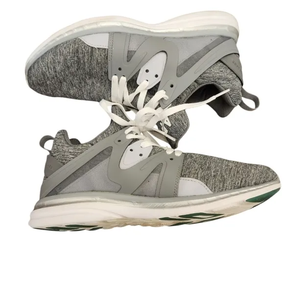 APL Athletic Propulsion Labs Ascend Quilted Gray &amp; White Sneakers Women SZ 10