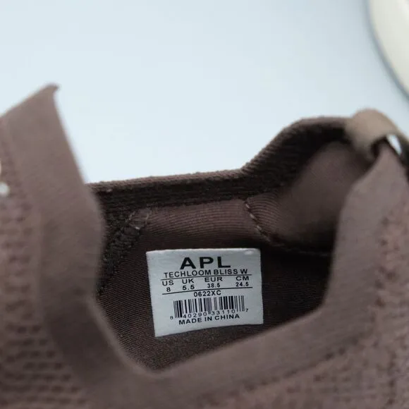 APL Techloom Bliss Knit Running Shoes Women's Size 8 Brown 0622XC
