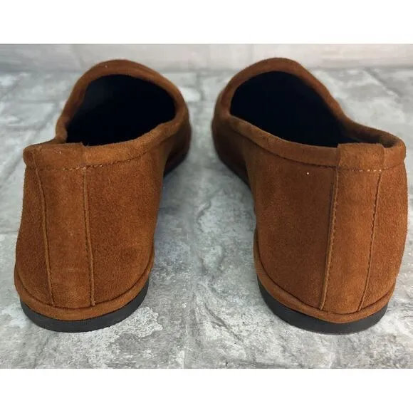 Aquatalia 456857 Size‎ 8 Brown Suede Made In Italy Ballet Flat Loafers NWT