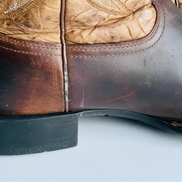 ARIAT 10010287 Leather Heritage Crepe Brown Cowboy Western Boots Size 9.5 D