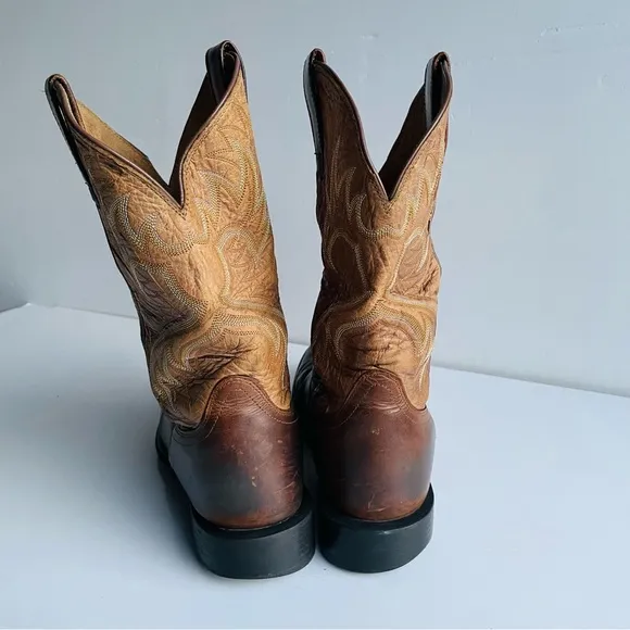 ARIAT 10010287 Leather Heritage Crepe Brown Cowboy Western Boots Size 9.5 D