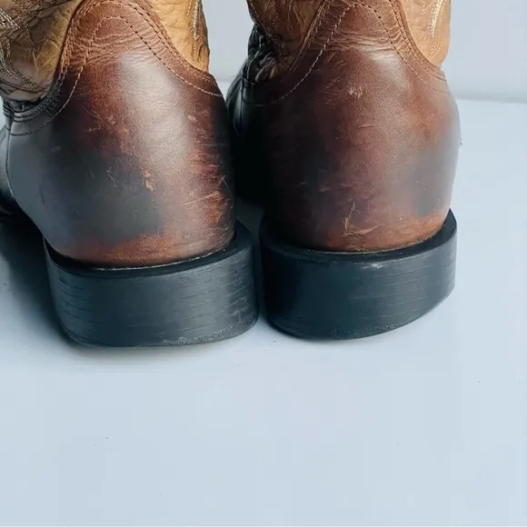 ARIAT 10010287 Leather Heritage Crepe Brown Cowboy Western Boots Size 9.5 D