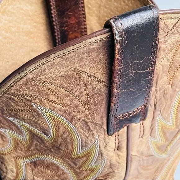 ARIAT 10010287 Leather Heritage Crepe Brown Cowboy Western Boots Size 9.5 D