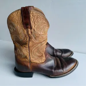 ARIAT 10010287 Leather Heritage Crepe Brown Cowboy Western Boots Size 9.5 D