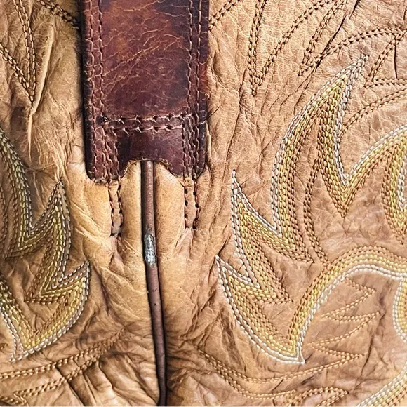 ARIAT 10010287 Leather Heritage Crepe Brown Cowboy Western Boots Size 9.5 D