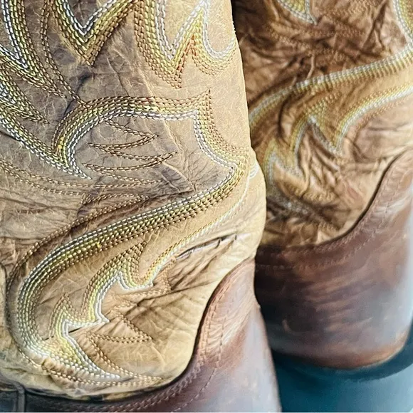ARIAT 10010287 Leather Heritage Crepe Brown Cowboy Western Boots Size 9.5 D