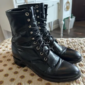Ariat Black Lace-Up Leather Boots size 8 men’s 9.5 women’s