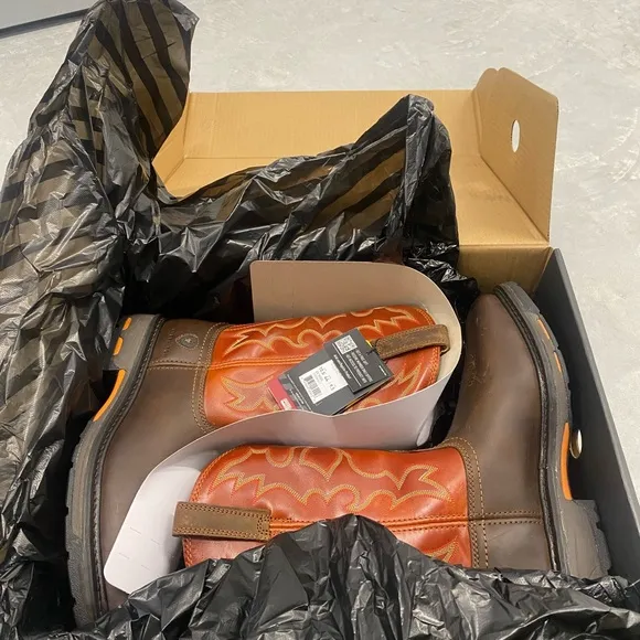 Ariat Brown Cowboy Boots with Steel toe