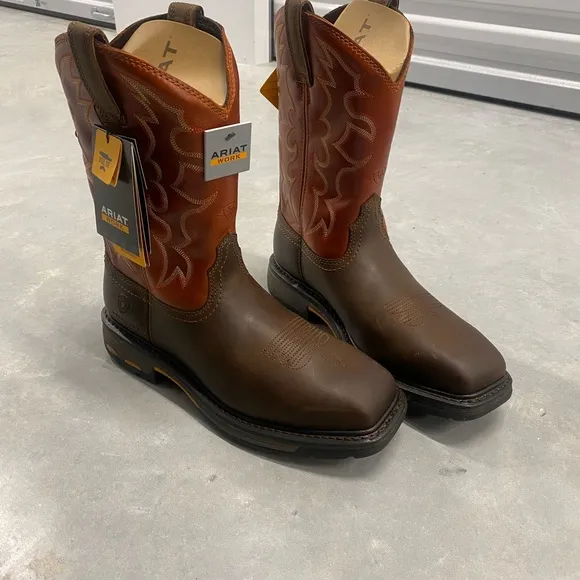 Ariat Brown Cowboy Boots with Steel toe