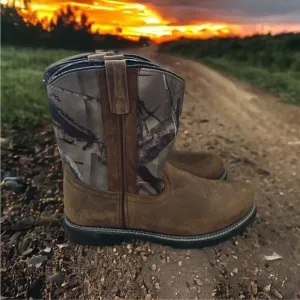Ariat Camouflage Cowboy/Work Boots Youth Kids Size US 5.5 Womens 6.5 10006747