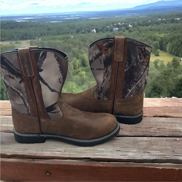 Ariat Camouflage Cowboy/Work Boots Youth Kids Size US 5.5 Womens 6.5 10006747