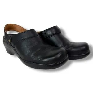 Ariat Clogs Women's 9B Leather Slip On Adjustable Strap‎ Comfort Shoes Black