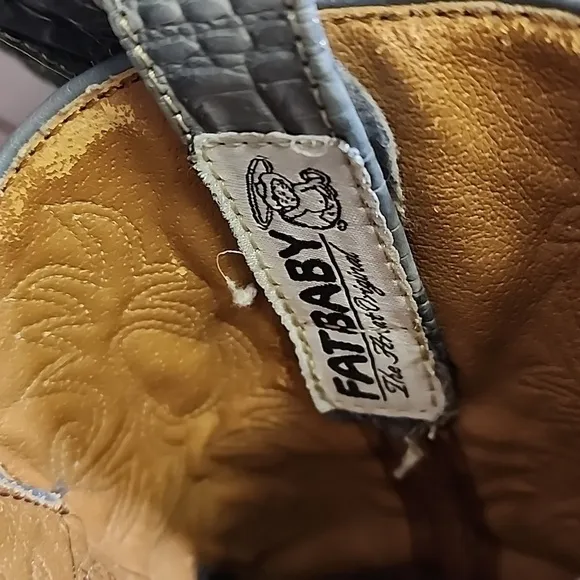 ARIAT FATBABY BLUE OSTRICH BOOT SIZE 6.5