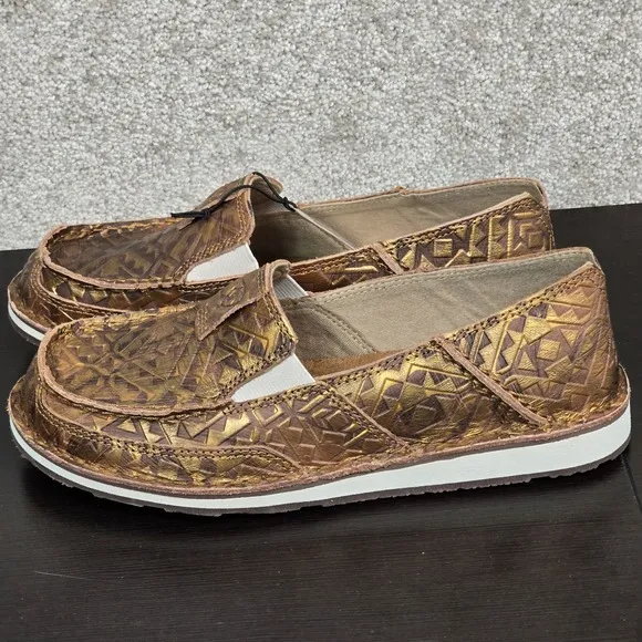 Ariat® Ladies Cruiser Copper Blanket Embossed Slip On Shoes 10044534 8B New