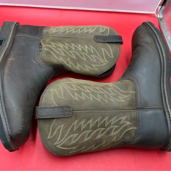 Ariat men 14 steel toe cowboy work boots