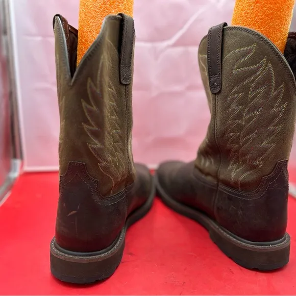 Ariat men 14 steel toe cowboy work boots