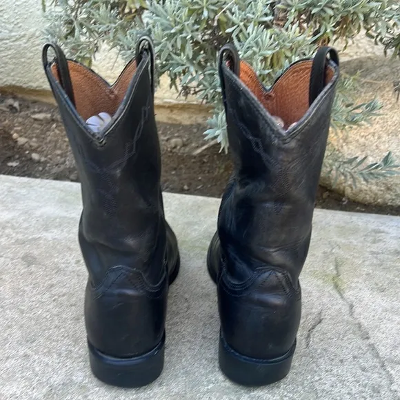 Ariat Men's Heritage Roper Black Leather Western Boots Size 10.5