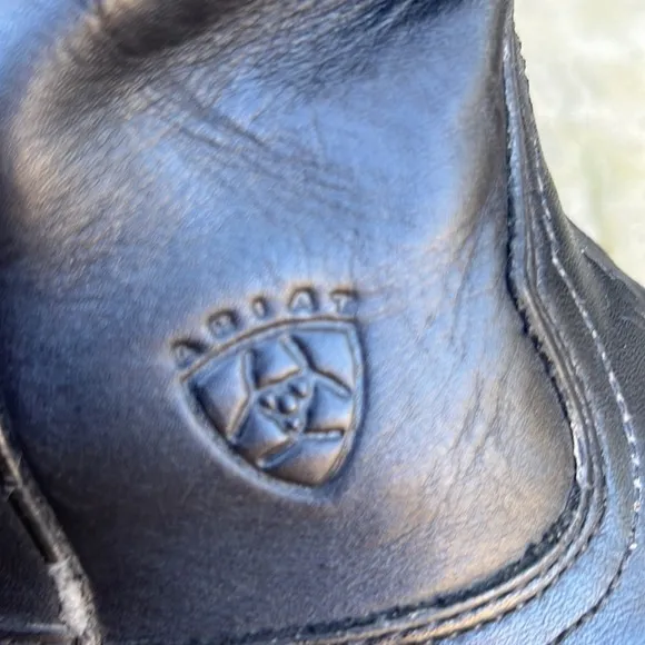 Ariat Men's Heritage Roper Black Leather Western Boots Size 10.5