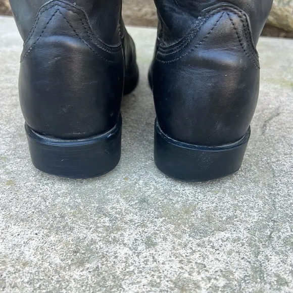 Ariat Men's Heritage Roper Black Leather Western Boots Size 10.5
