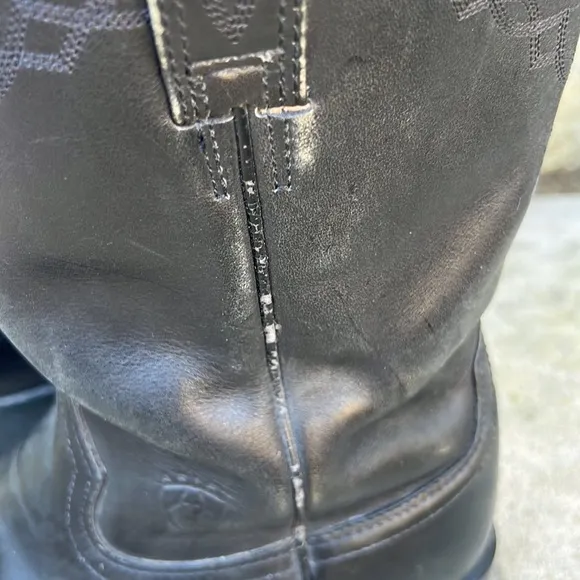 Ariat Men's Heritage Roper Black Leather Western Boots Size 10.5