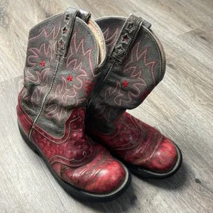Ariat Red and Gray Cowboy Boots