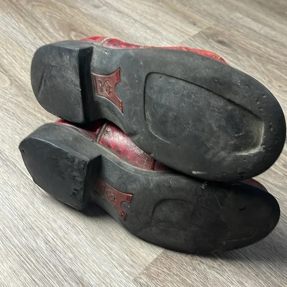 Ariat Red and Gray Cowboy Boots