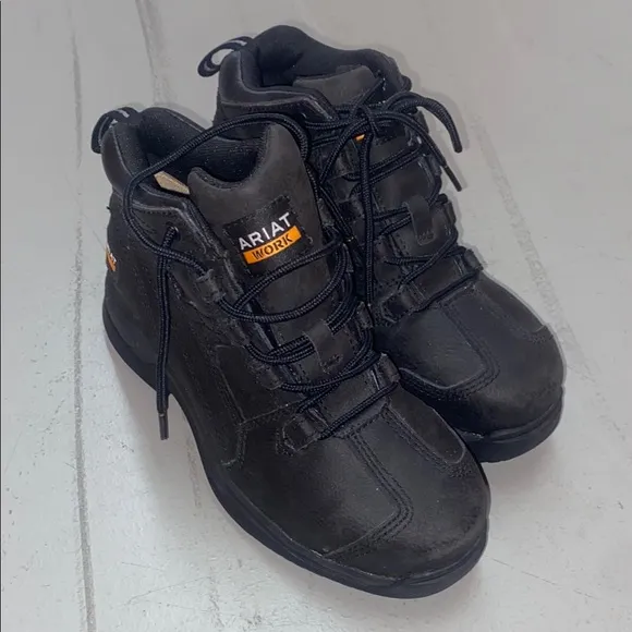 Ariat Work steel toe waterproof Black Boots men’s 7.5 great condition