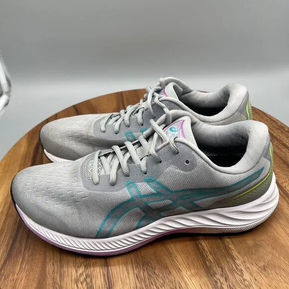 Asics Gel Excite 9 Shoes Womens Size 10 Silver Running Athletic Sneaker Trainers