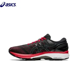 Asics Gel Kayano 27 Original Men Running Shoes BLACK Cushion Men Sneaker Breathable Sport Shose Black-red