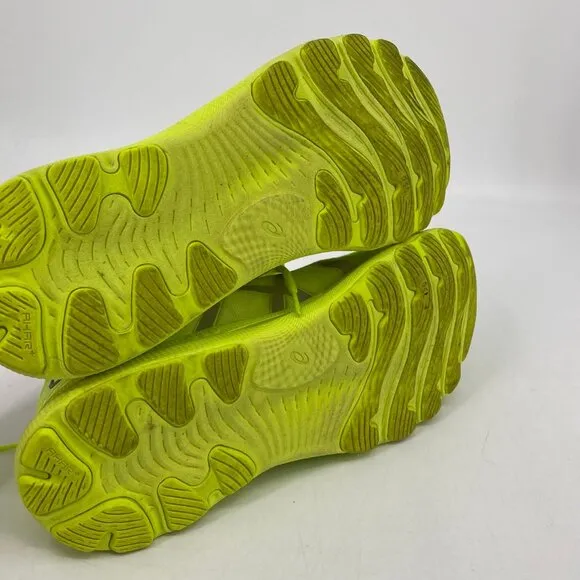 Asics Green Neon Textile Sneakers | Lace-Up Athletic Shoes