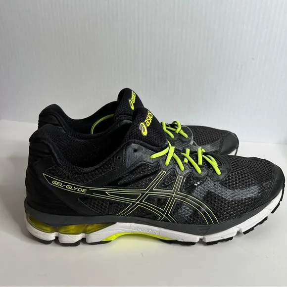 Asics Mens Gel Glyde T844N Black Yellow Running Shoes Sneakers.
