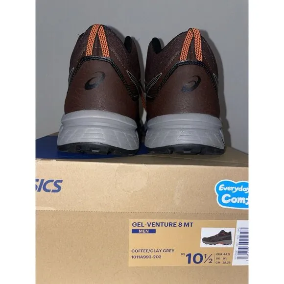ASICS Men's Gel-Venture 8 Mid Top Running Shoes 10.5 Coffee/Clay Grey