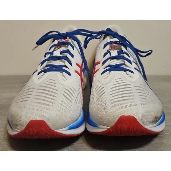 Asics Novablast Mens Size 13 Blue White London Running Sneakers Shoes 1011B119