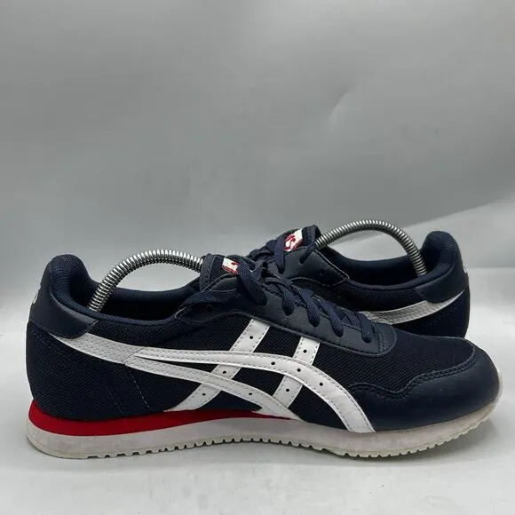 Asics Tiger Mens Size 10 Midnight Blue Red White Casual Walking Shoes 1191A207