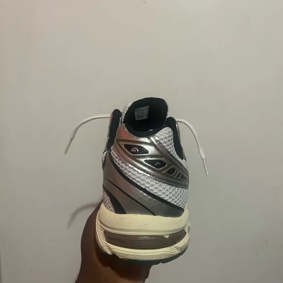 ASICS White and Silver Running Shoes