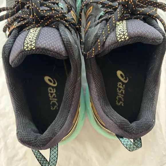 Asics Women's GEL-VENTURE 7 Trail Running Shoes black turquoise SZ 10 Worn 1X