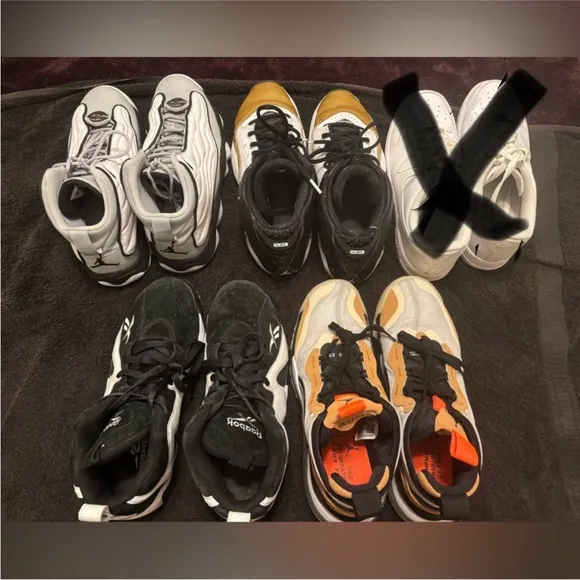 Assorted Sneakers Collection Reebok/ Nike shoes 4 Nike size 8.5, Reebok size 9,