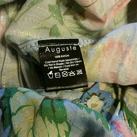 Auguste delilah poet wrap maxi dress duck S 8 rare