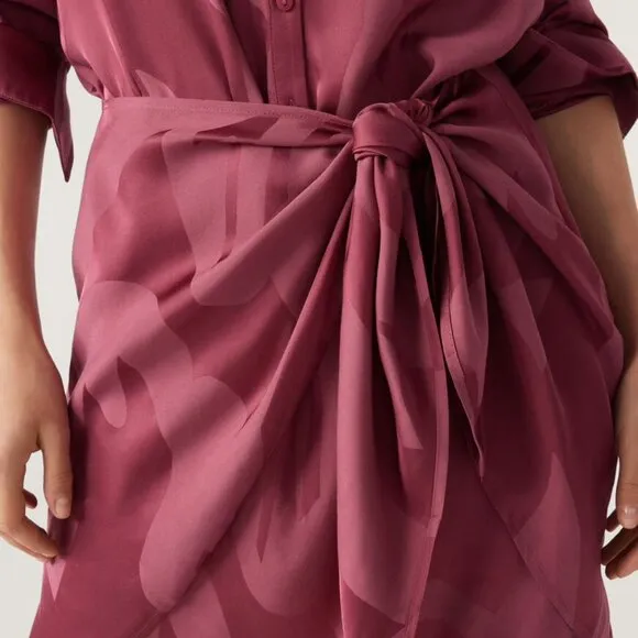 ba&amp;sh BASH Mini Silk Shirt Dress (NWOT) Size 1 (Small)