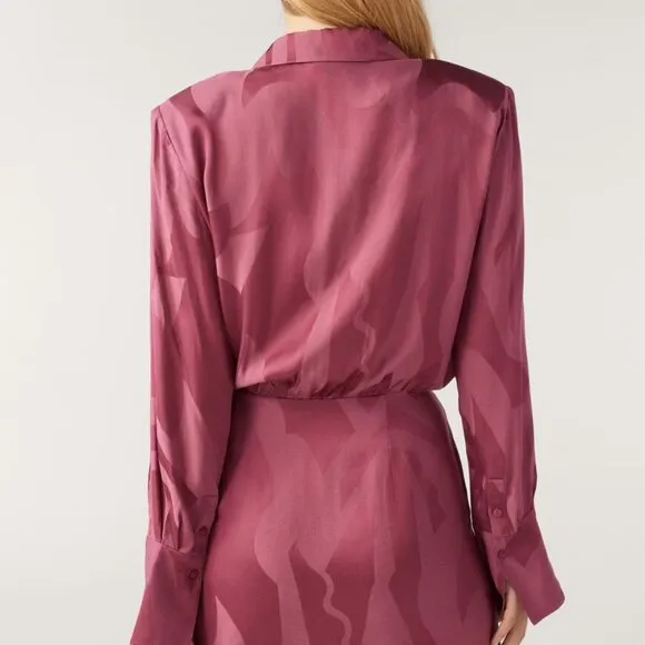 ba&amp;sh BASH Mini Silk Shirt Dress (NWOT) Size 1 (Small)