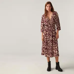 ba&amp;sh Goa Midi Dress in Bordeaux