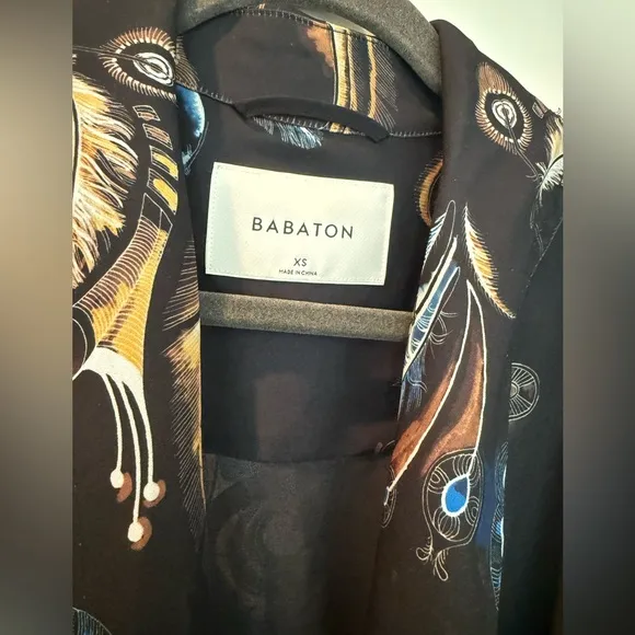 Babaton - Aritzia Black Floral Quincey Jacket