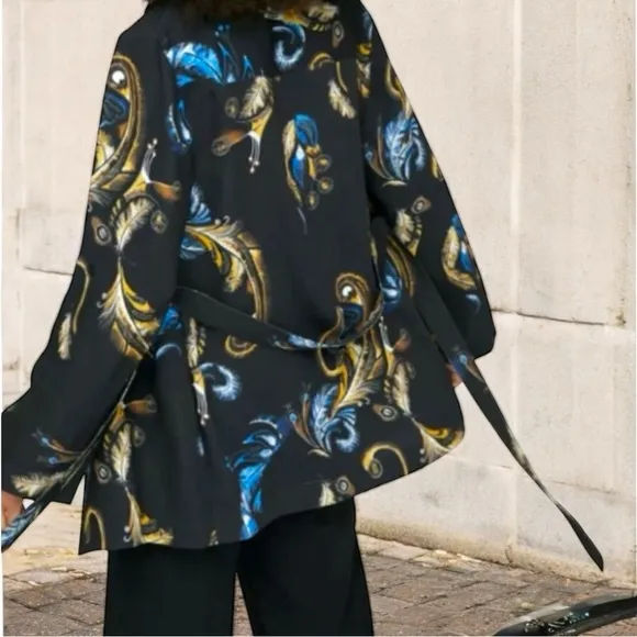 Babaton - Aritzia Black Floral Quincey Jacket