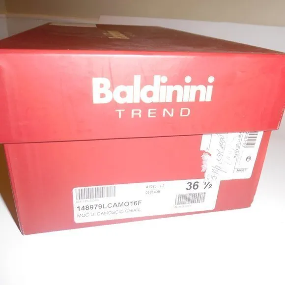 Baldinini Shearling Sheepskin Suede‎ Fur Moccasins Shoes Slip On Loafers