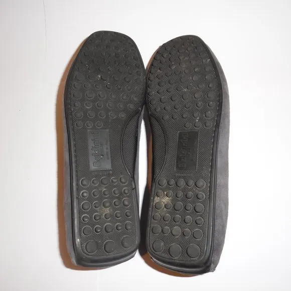 Baldinini Shearling Sheepskin Suede‎ Fur Moccasins Shoes Slip On Loafers