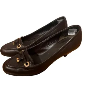 Bally Brown Heeled Loafer -EU 39/ US 8.5