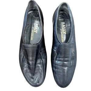 Bally men's slip on leather shoes loafers size 9 Tirano
