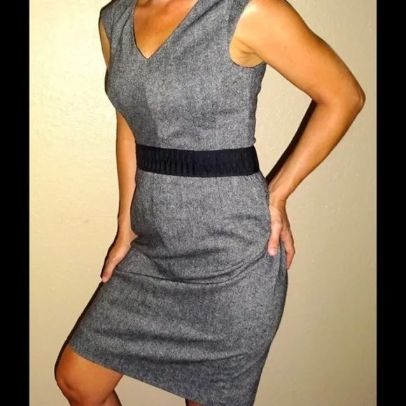 Banana Republic Gray Pencil Studio Dress Workwear