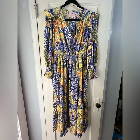 Banjanan Pearl Maxi Ruffle Dress M